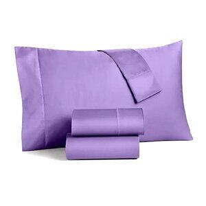 brand new AMETHYST PURPLE Charter Club 550 TC 100% Supima Cotton FULL Sheet Set